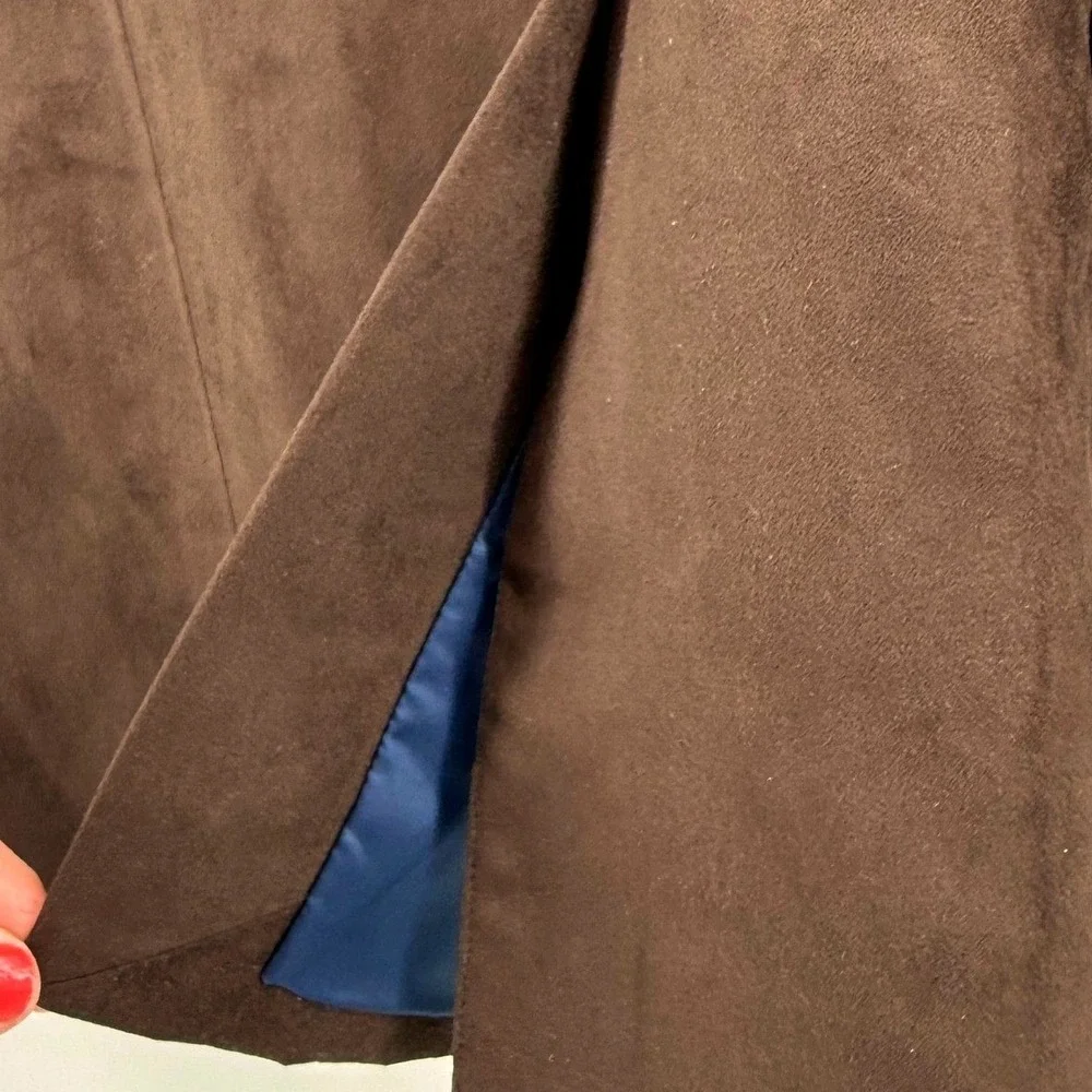 Nautica Branfort Suede Feel Jacket Coat Blazer Men's 40R Brown Two Button Career